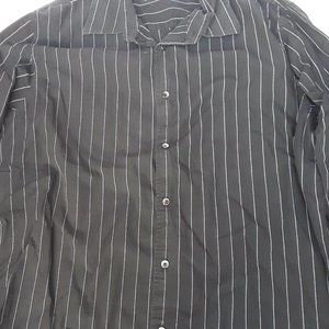 Calvin Klein black and white striped shirt